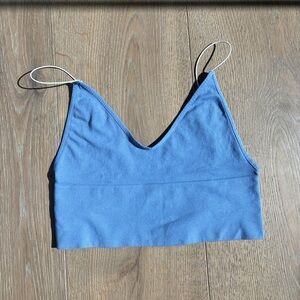 Free People Blue Cropped Top
